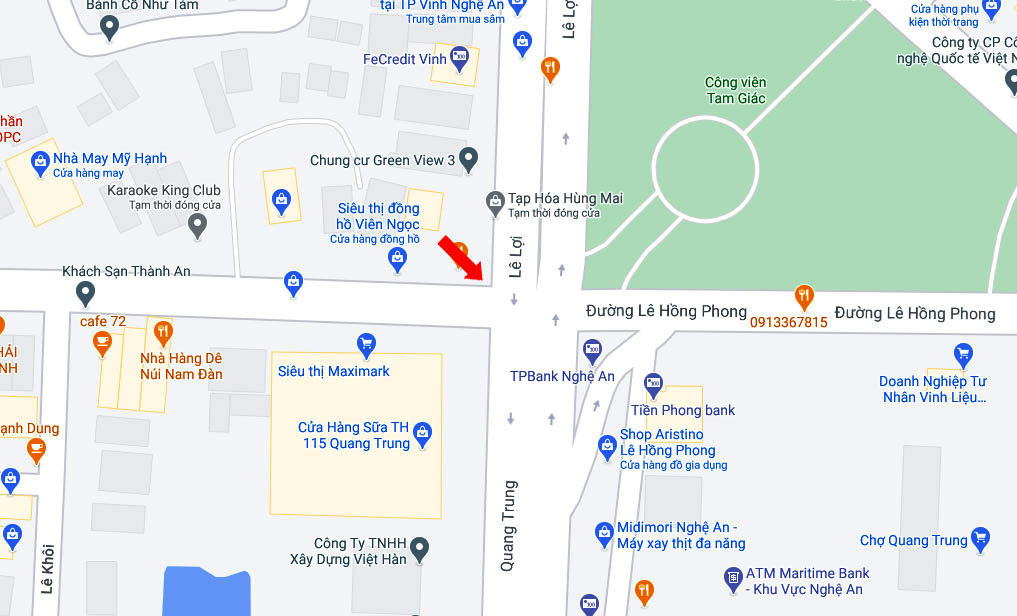 Ng tư L Lợi - Quang Trung - L Hồng Phong - Thi H